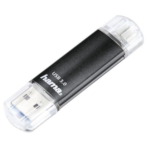Hama Laeta Twin lecteur USB flash 128 Go USB Type-A / Micro-USB 3.2 Gen 1 (3.1 Gen 1) Noir