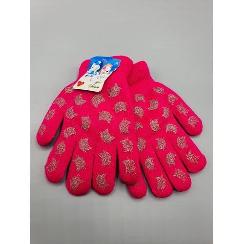 1 Paire De Gants Fushia Enfants By Oceane Taille 9/11 Ans