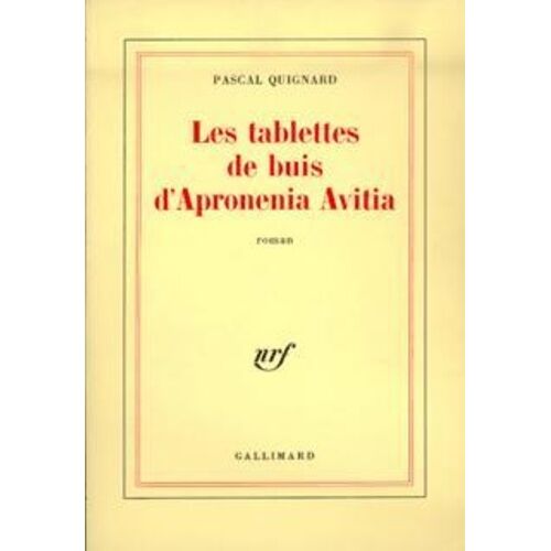 Les Tablettes De Buis D'apronenia Avitia