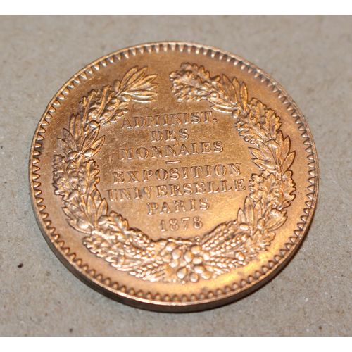 Médaille Exposition Universelle Paris 1878 Administration Des Monnaies Par Barre