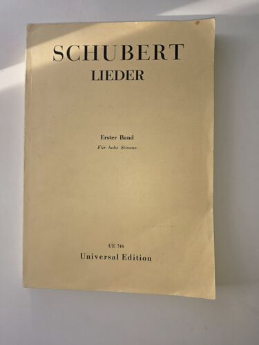 Schubert Lieder -Erster Band Für Hohe Stimme - Ue 316 - Universal Edition