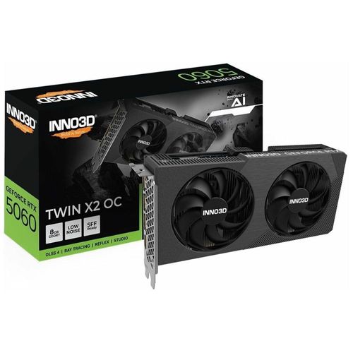 Inno3D GeForce RTX 5060 Twin X2 OC V2, GeForce RTX 5060, 8.0 GB GDDR7, PCI-Express