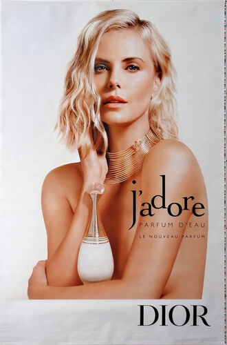 Affiche Publicitaire Roulée Parfum "Dior J'adore" (Charlize Theron#2)