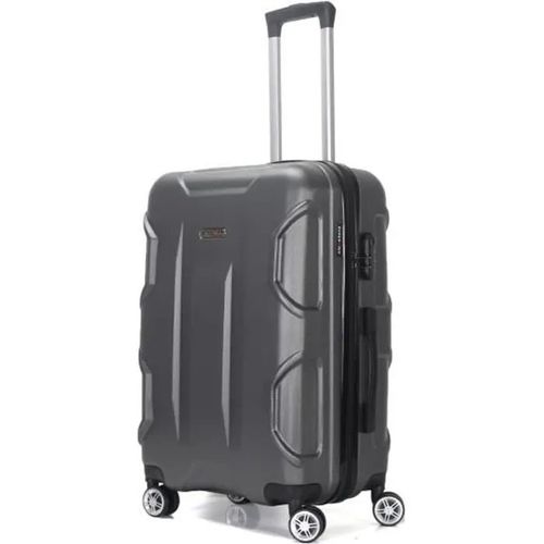 Valise Cabine 4 roues 50x31x22cm ABS Rigide - Palace - SuperFly (Gris Anthracite)