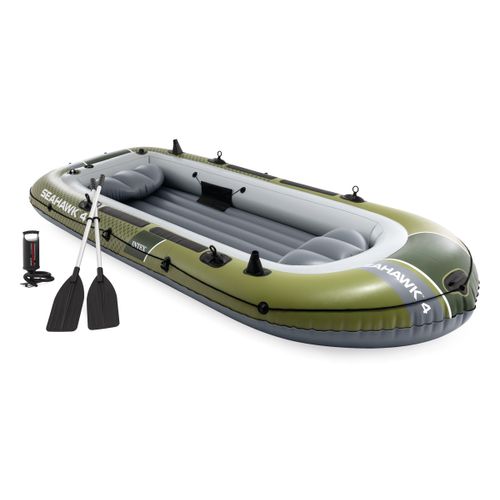 Kit bateau gonflable 4 places Seahawk 4 avec rames et gonfleur - Intex