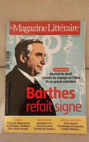 Le Magazine Littéraire N°482 - Janvier 2009 - Roland Barthes