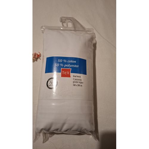 Drap Housse Blanc 160 *200