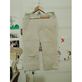 Pantacourt Beige Clair 38 M Complices Vintage Années 90.