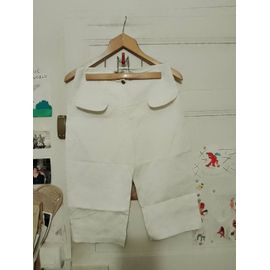 Pantacourt Blanc 34 Xs Cocomenthe.