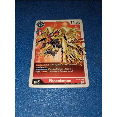 Phoenixmon Carte Card Digimon Ex1 010