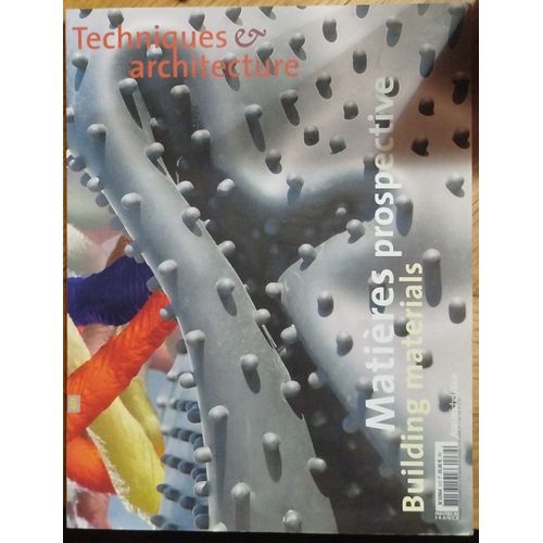 472 Techniques Et Architecture "Matières Prospective"