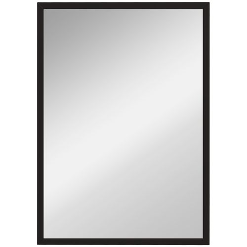 Miroir mural rectangulaire dim. 50L x 70H cm cadre MDF noir