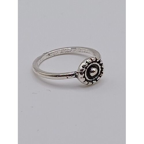Bague Métal Argenté,Forme Ronde,Taille 17.20 Mm