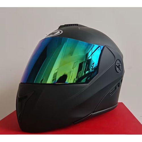 Casque Noir Mat,Visière Pivotante 