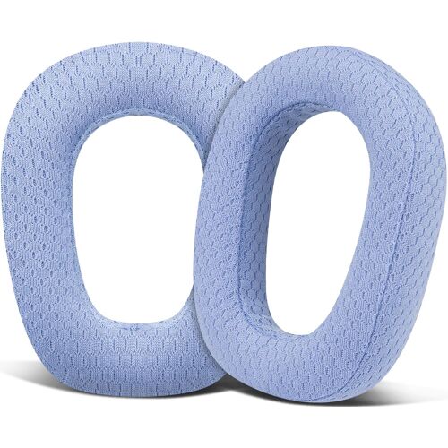 Coussinets d'oreille pour Logitech G435 Wireless Casque - Coussin avec Mousse Haute Densité - Tissu en Maillé - Bleu