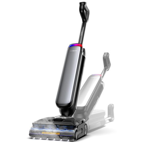 Tineco Floor One S9 Artist Steam Pro Aspirateur traineau Batterie Sec&humide Sans sac Noir et Argent