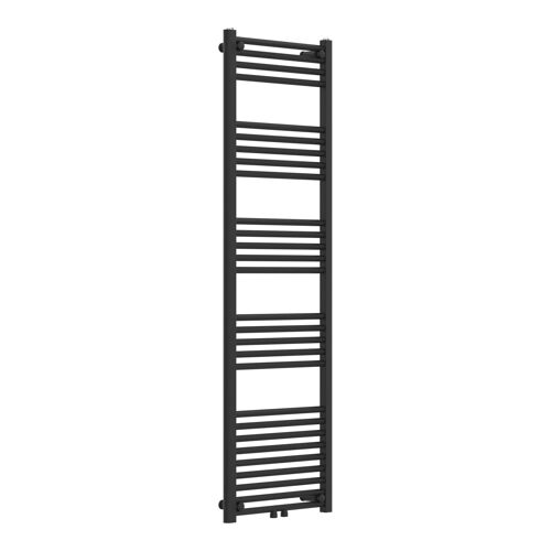 Radiateur sèche-serviettes chauffage salle de bain acier 160 x 50 cm noir Helloshop26 03_0010428