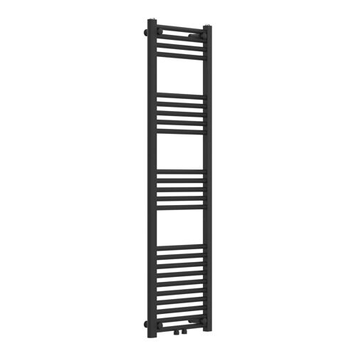Radiateur sèche-serviettes chauffage salle de bain acier 140 x 40 cm noir Helloshop26 03_0010420