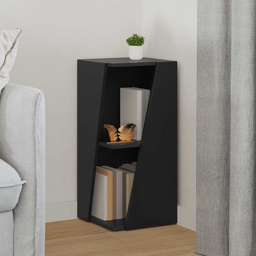 vidaXL Étagère latérale Noir 33 x 32 x 70,5 cm Bois d'ingénierie