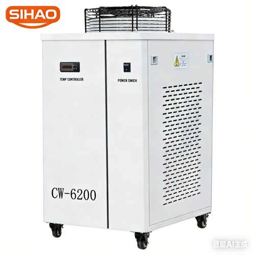 Refroidisseur industriel à eau 15L,CW6200,220V- SIHAO adapté pour le refroidissement des machines de découpe et de gravure CO2-tube laser en verre CO2