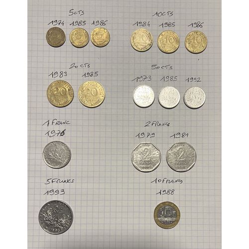 Lot De Pièces De Monnaies Francs 