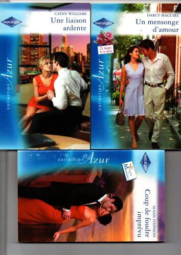 6 Livres Harlequin Collection Azur
