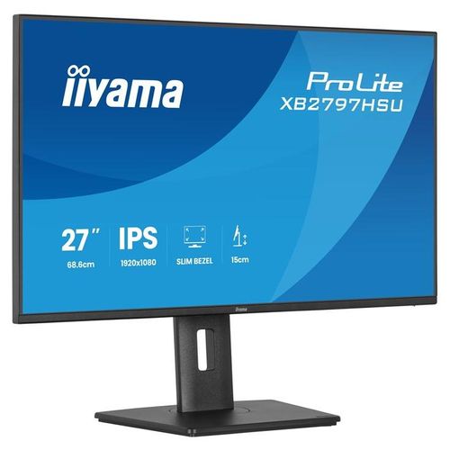 iiyama ProLite XB2797HSU-B1 - Écran LED - 27" - 1920 x 1080 Full HD (1080p) @ 120 Hz - IPS - 350 cd/m² - 1500:1 - 4 ms - HDMI, DisplayPort - haut-parleurs - noir, mat