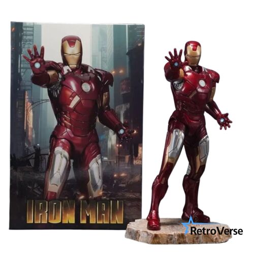 Figurine Iron Man 22 Cm Avengers Décoration Bureau Cadeau Marvel