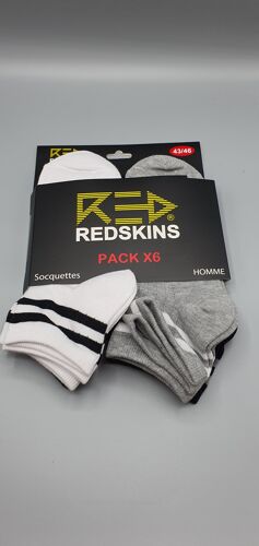 Chaussettes Pack De 6 Multi-Couleur Homme Redskins Taille 43/46