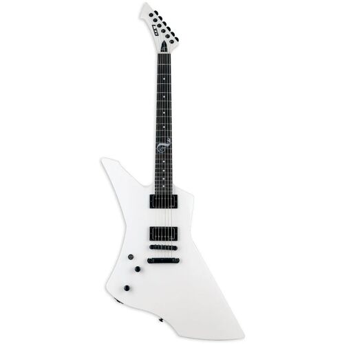 Esp Ltd Snakebyte Lh Snow White James Hetfield Signature Guitare Électrique Pour Gaucher Avec Étui