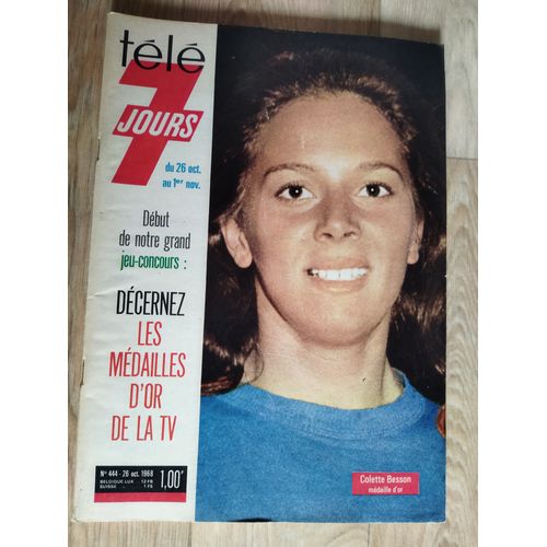 Télé 7 Jours 444 Patrick Mcnee -John Steed Jacques Martin Apollo 7 Diana Rigg