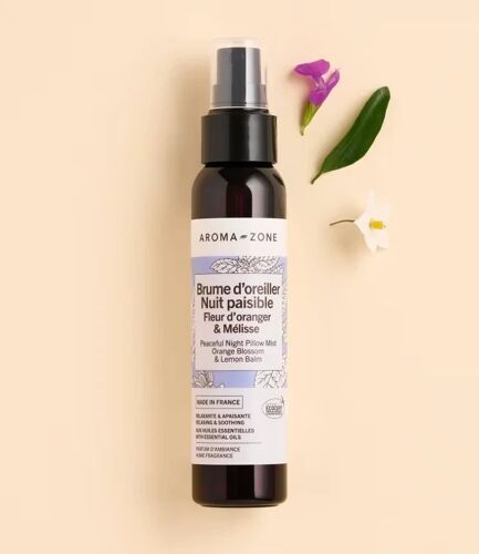 Brume D'Oreiller Nuit Paisible Fleur D'Oranger & Mélisse - Aroma-Zone 100ml 