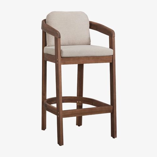 Tabouret De Jardin Haut En Bois D'acacia Uleno Brun Acacia Foncé ¿75 Cm
