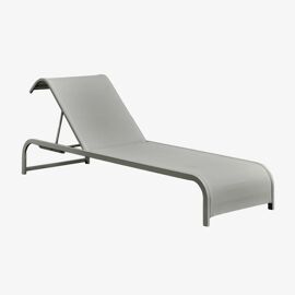 Chaise Longue Inclinable En Acier Marietta Vert Kaki