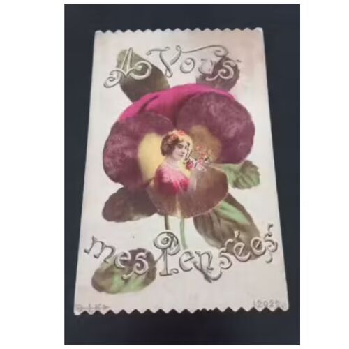 Carte Postale Voeux A Vous Mes Pensees En L'état Sur Les Photos