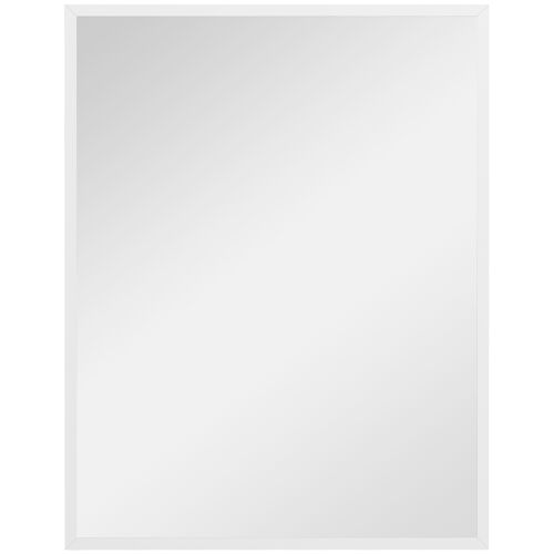 Miroir mural rectangulaire dim. 70L x 90H cm cadre MDF blanc