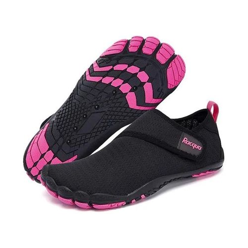 Chaussures D'eau Unisexe Aquatiques Sportives Pour Natation Plage Et Piscine - Séchage Rapide Antidérapantes Noir Rose Taille 36