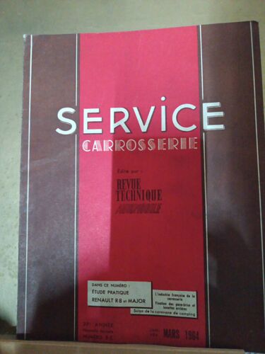 Service Carrosserie Rta N°5c 03/1964 Renault R8 Et Major