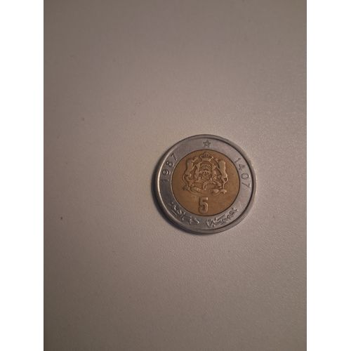 Pièce De 5 Dirhams" 1987" Maroc