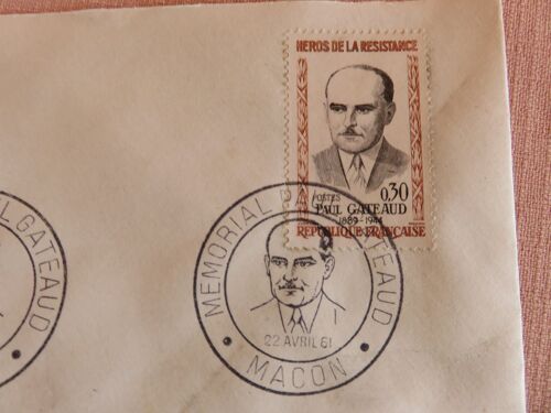 Enveloppe 1er Jour "Paul Gateaud" - 22/04/1961