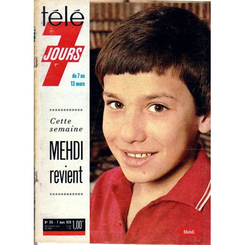 Tele 7 Jours 515 1970 Medhi El Glaoui/Mireille Darc/Bourrel/Daisy Et Serge Lama/Rika Zarai/Marika Green/Les Freres Jacques/Elisabeth Legrand