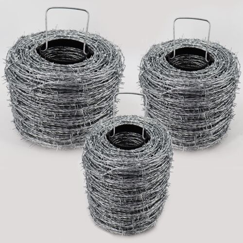 50 m fil de fer barbelé galvanisé, 1,6 / 1,7 mm pour clôture de protection contre la faune sauvage, clôture forestière, grillage noué