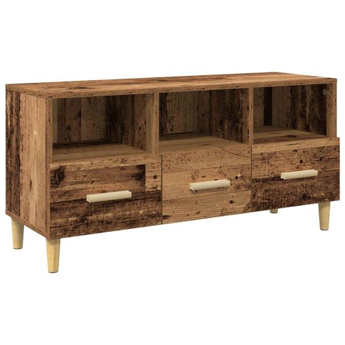 vidaXL Meuble TV Bois ancien 102 x 35,5 x 50 cm Bois d'ingénierie