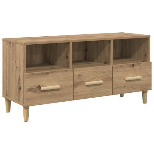 vidaXL Meuble TV Chêne artisan 102 x 35,5 x 50 cm Bois d'ingénierie