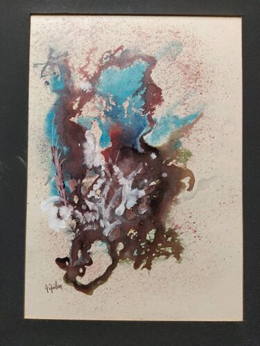 Aquarelle Originale Brune Annie Quillon