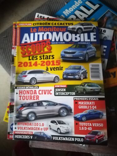 Le Moniteur 1569 De 2014 Maserati Ghibli S Q4,Honda Civic Tourer 1.6i Dtec,Bmw X5 M50d,Vw E-Up,Alfa Giulietta 2.0 Jtdm,147 1.9 Mjet,Hyundai I10 1.0,Audi A8 4.0 Tfsi,Mercedes S500l,Jensen Interceptor