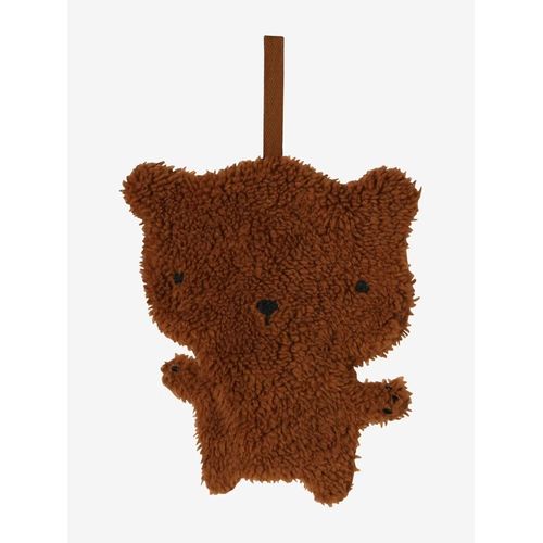 Doudou ours marron Vertbaudet porte tétine jouet ourson noix de pécan peluche bébé soft toy Teddy bear 