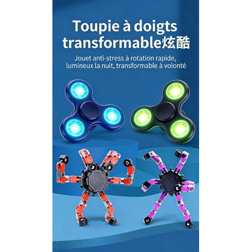 Deformable Fingertip Mechanical Gyroscope Deformable Robot Children's Toy Decompression Creative Leisure Set of 5