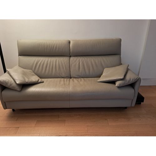 Un canapé cuir convertible gris de convertible de France