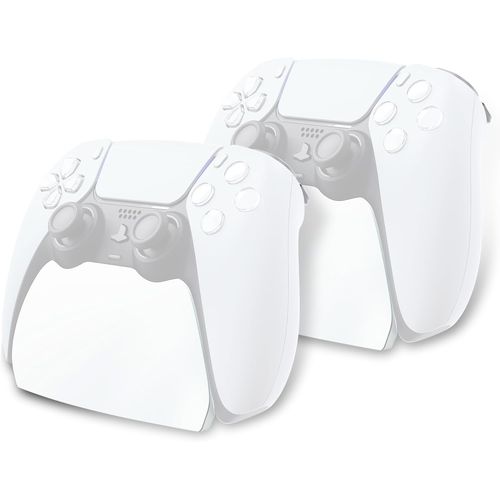 Support pour ps5 Porte Manette Accessoire Socle pour ps5 Controller Stand Holder avec Coussinet Antidérapant,2PCS-Blanc